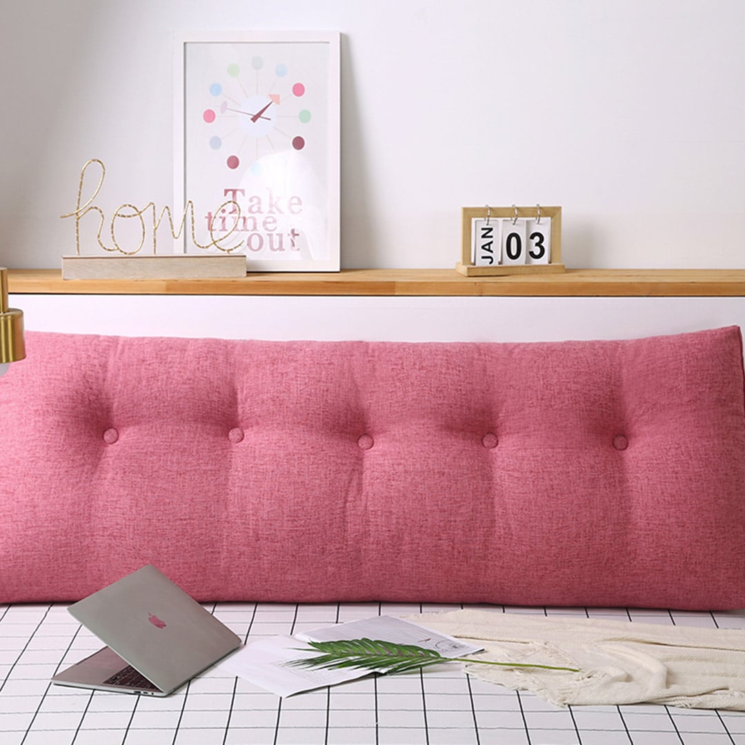 SOGA 2X 150cm Pink Wedge Bed Cushion - Image 8