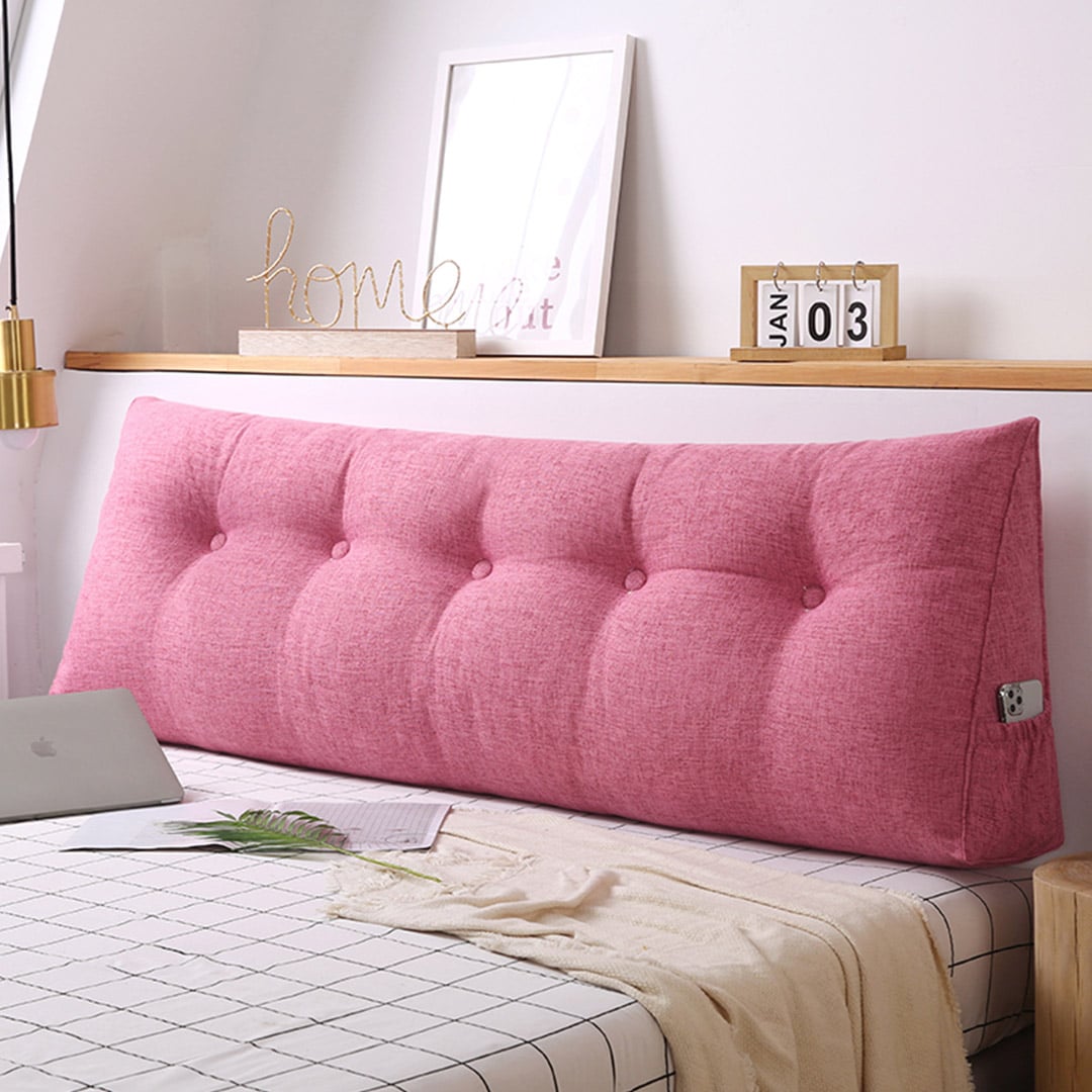 SOGA 2X 150cm Pink Wedge Bed Cushion - Image 3