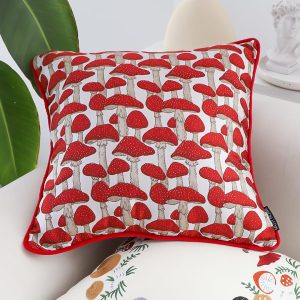 SOGA 2X 45cm Ginkgo Leaf Pillowcase (Red)