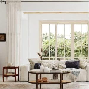 3-Piece Rattan Living Room Furniture Set with Tempered Glass Tabletop and Accent Chair