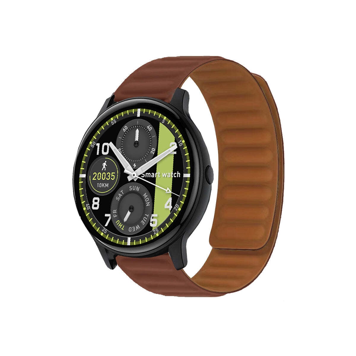 Color: Round - Brown - SmartPRO Smartwatch With Magnetic Belt And Activity Tracker