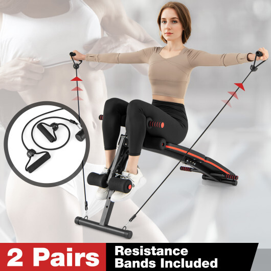 Multifunctional Sit up Bench 4 Position Adjustable Metal Workout Bench - Color: Black - Image 4